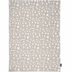 Alvi® Babydecke Jersey Zootiere Taupe 75 X 100 Cm