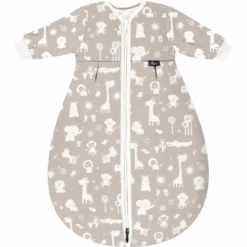 Alvi® Kugelschlafsack Mäxchen Thermo Mit Arm Zootiere Taupe