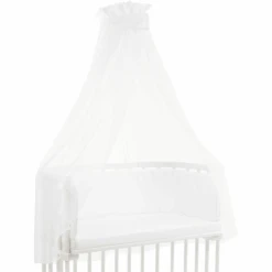 Babybay Himmel Piqué Mit Band Passend Für Alle Modelle, Weiß