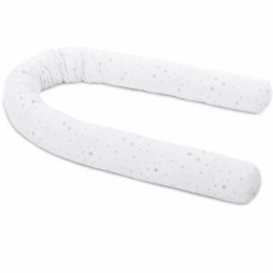 Babybay® Nestchenschlange Piqué Passend Für Kinderbetten, Weiß Sternemix Sand/azurblau