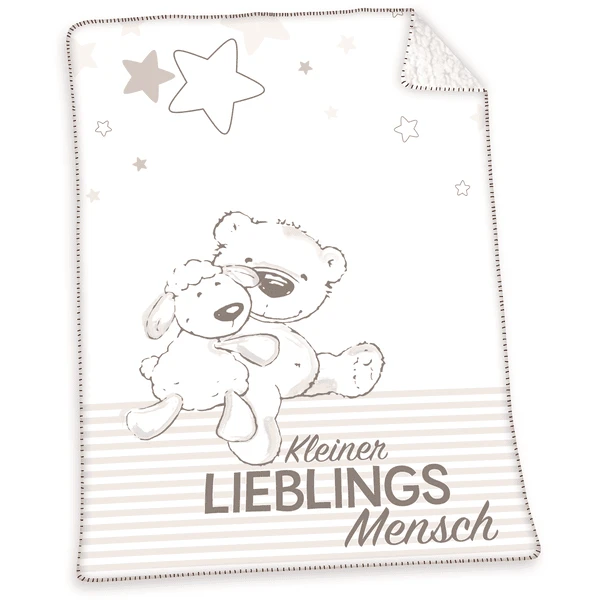 Babybest® Lieblingsmensch Soft-Plush-Decke 75x100 Cm