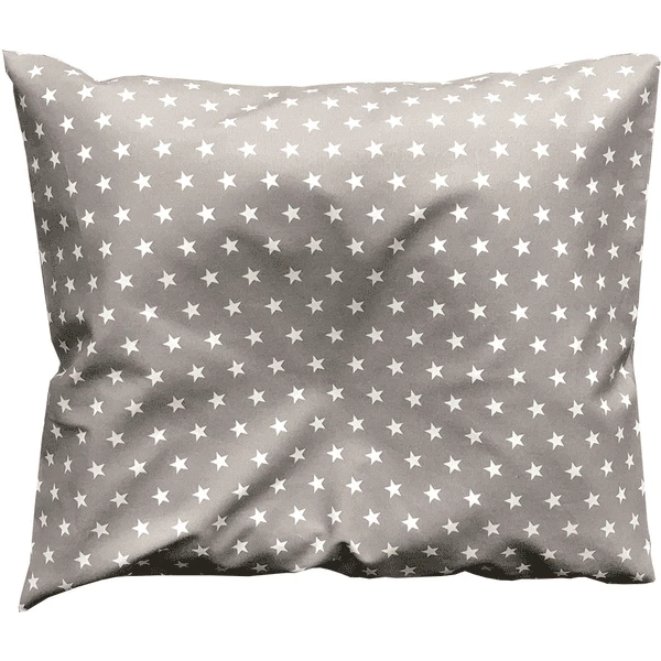 BabyDorm Kissen Jonna Grau Mit Weißen Sterne