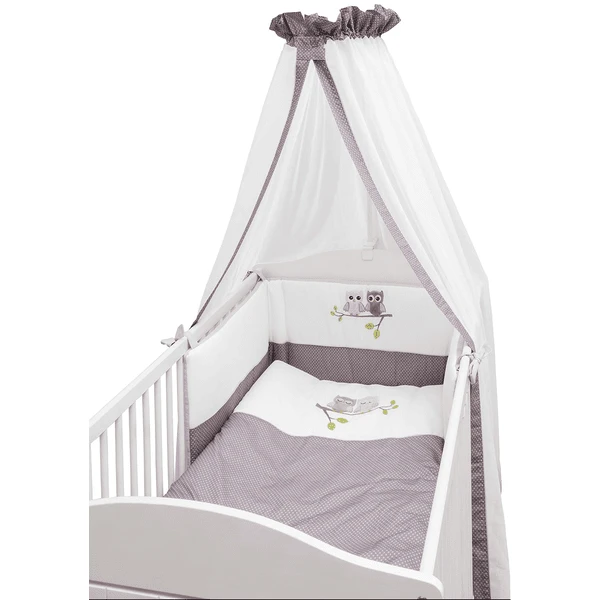 Be Be 's Collection Bettset 3-tlg, Eulen Rosa