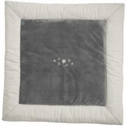 Be Be 's Collection Krabbeldecke Sternchen Grau 100x100 Cm