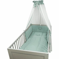 Be Be 's Collection Musselin Bettset 3-tlg. Grün 100 X 135 Cm