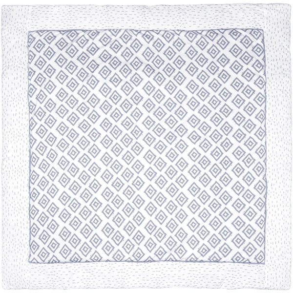 Emma & Noah Krabbeldecke Rauten Blau 120 X 120 Cm