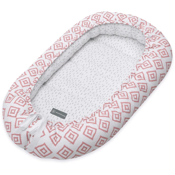 Emma & Noah Kuschelnest Rauten Rosa