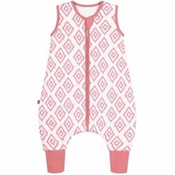 Emma & Noah Schlafsack Mit Füßen Rauten Rosa TOG 2.5