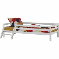Hoppekids Basic Junior-Bett Weiss Mit Leiter 90 X 200 Cm