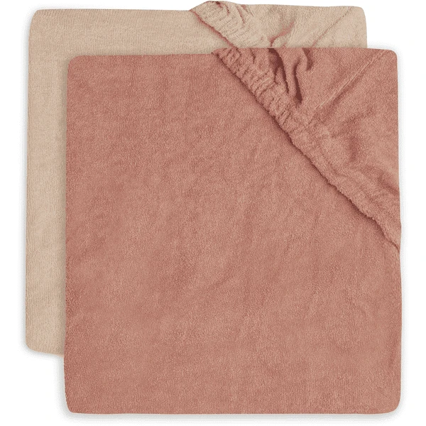 Jollein 2-er Pack Wickelauflagenbezug 50x70cm Frottee - Rosewood