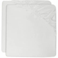 Jollein Spannbettlaken Wiege Jersey 40/50x80/90cm 2-er Pack Ivory
