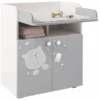 Polini Kids Wickelkommode French Teddy 1270 Weiß-grau