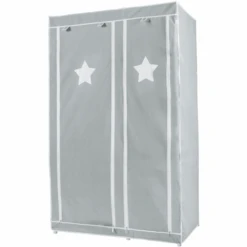 Roba Textil-Kleiderschrank XL Little Stars Grau