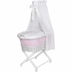 Schardt Stubenwagen Babsi Weiß Herzchen Rosa