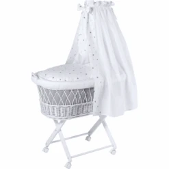 Schardt Stubenwagen Babsi Weiß Sternchen Grau