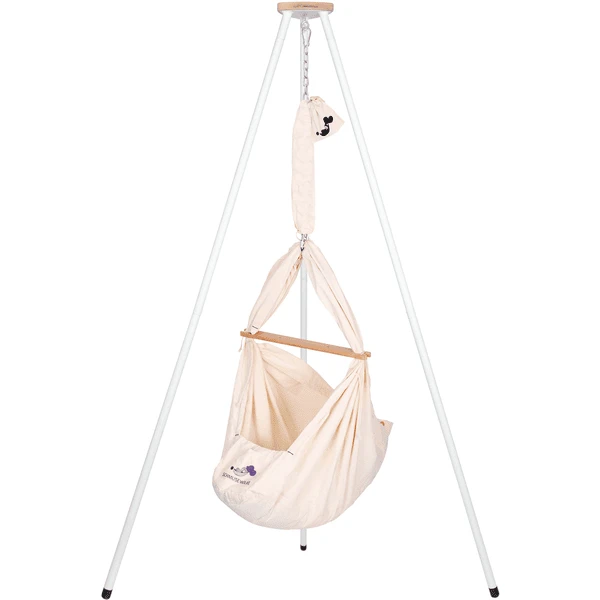 SCHMUSEWOLKE Baby Federwiege Bio Mit Tipi Weiß