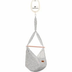 SCHMUSEWOLKE Baby Federwiege Dreamcatcher WarmGrey Mit Türklammer Beige