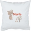Schnullireich Babykissen Mit Namen Kleiner Bär Weiß