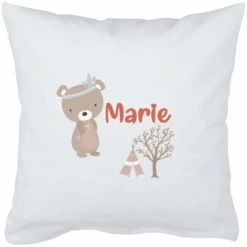 Schnullireich Babykissen Mit Namen Kleiner Bär Weiß