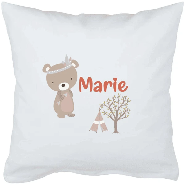 Schnullireich Babykissen Mit Namen Kleiner Bär Weiß