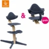 STOKKE® Nomi® Hochstuhl Buche Natur / Navy + Gratis Baby Set Navy