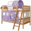 TiCAA Etagenbett Erni Buche Natur Horse Lila