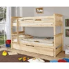 TiCAA Etagenbett Sammy Natur Mit Zusatzbett
