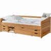 TiCAA Sofabett Micki Buche Natur Mit 4 Funktionsschubladen