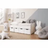 TiCAA Sofabett Micki Mini Mit 4 Schubladen