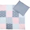 Ullenboom Baby Bettwäsche-Set Rosa Grau 80 X 80 Cm + 35 X 40 Cm