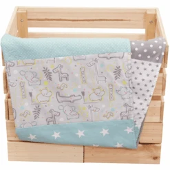 Ullenboom Babydecke & Kuscheldecke 70x100 Cm Safari Pfefferminz